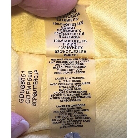 Guess Corrine Front Zip Fit & Flare Dress Size 10 Buttercup Yellow Mini - Picture 6 of 6